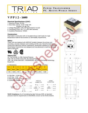 VPP12-1600 datasheet  